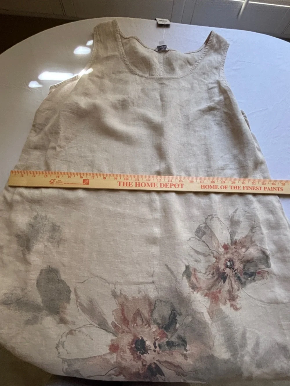 J. Jill Linen Scoop-Neck Floral Sleeveless Top in Natural Beige Women’s XLP NEW - Picture 8 of 11